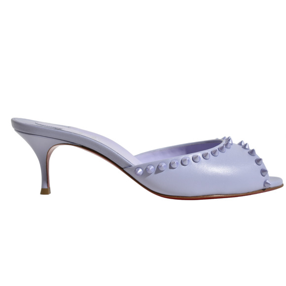 Christian Louboutin Me Dolly Spike 55 Skylight Purple Sandal Mule Heel Pump 38 - Picture 1 of 9
